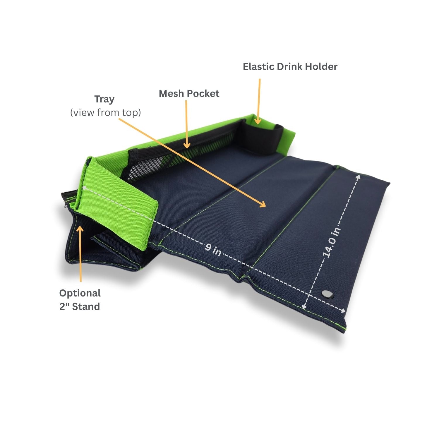 GoTray | Marine Blue + Electric Green